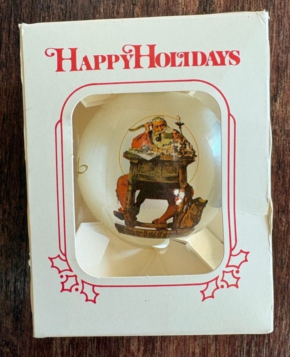 Vintage 1935 Norman Rockwell Curtis Publishing Christmas Ornament
